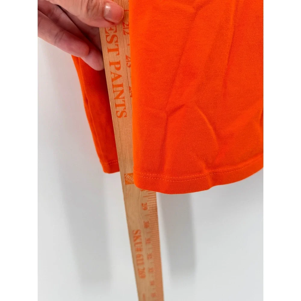 Nike Mens Dri-FIT Embroidered Swoosh Logo T-Shirt Orange Large Athletic Cut‎